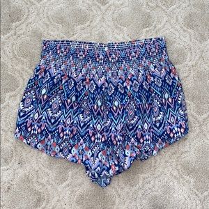 colorful patterned flows shorts